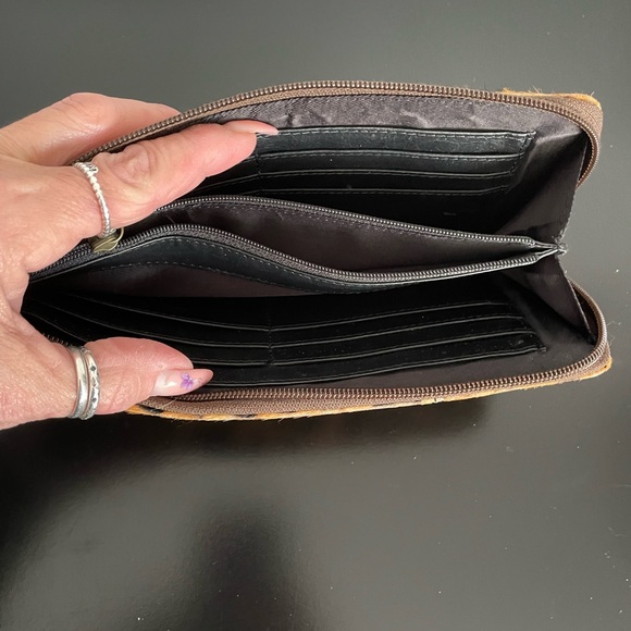 Leopard Print calf hair Wristlet Clutch - Picture 3 of 3